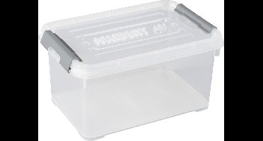 Curver 243803 Opbergbox HANDY Stapelbaar (l x b x h) 294 x 194 x 150 mm Transparant, Zilver 1 stuk(s)