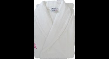 Seahorse Pink Ribbon Badjas - S - White