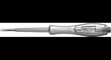 Wiha Spanningszoeker SoftFinish eenpolig,110 - 250 Volt sleufkop transparant, met clip - 34745