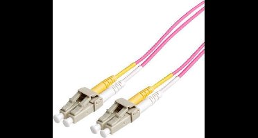 S-Impuls LC Duplex Optical Fiber Patch kabel - Multi Mode OM4 - paars / LSZH - 5 meter