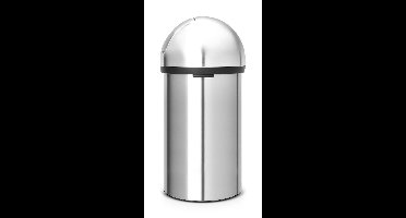 Brabantia Push Bin Prullenbak - 60 liter - Matt Steel