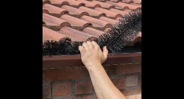 Dakgoot egel - Dakgootborstel - gootbescherming 4 m  x 12 cm diameter