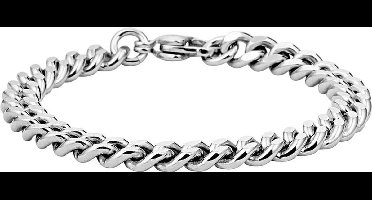 The Jewelry Collection Armband Geslepen Gourmet 6,2 mm - Staal