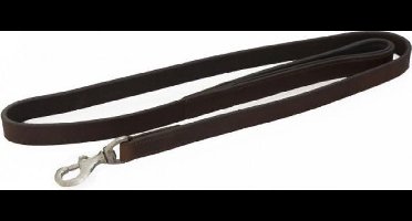 Topmast Leren Hondenriem Hondenlijn Donkerbruin Softleer 180 cm L - 25 mm