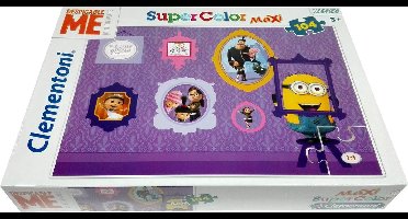 Verschrikkelijke Ikke Minions Clementoni Super Color Maxi Puzzel - 104 stukjes