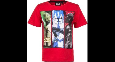 T-shirt Star Wars rood maat 104