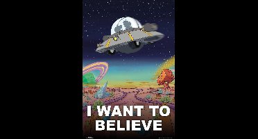 Rick and Morty-poster-I Want To Believe-Ufo-Extra Large-100x140cm.