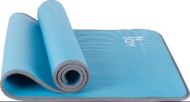 Yoga mat - Incl.Draagriem - Extra groot - Extra dik - Blauw/Grijs - 185 x 61cm