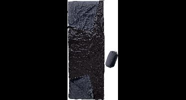 Cocoon Outdoor Blanket/Sleeping Bag fleece black/slate blue Uitvoering rechts