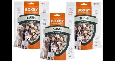 Boxby Voordeelpakket Sushi XL - 360 gr - 3 Zakken - Hondensnack