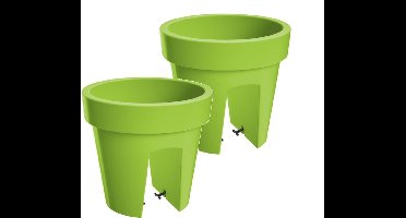 Bloembak Balkonbak Lofly Railing 25x25x23cm LIME Prosperplast / 2 STUKS ! /