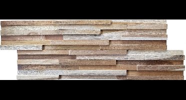 Houtstrips 3D Teakhout NuNu 50x18cm