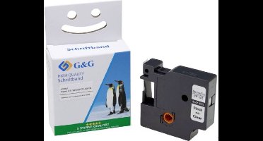 G&G Labeltape Tapekleur: Transparant Tekstkleur: Zwart 9 mm 7 m