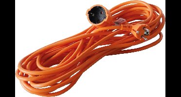 BRASQ Verlengsnoer 10 meter Oranje - Verlengkabel met randaarde - Verlengkabel voor binnen