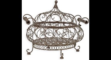 ijzeren mand - Woondecoratie - sierlijk - 34,5 cm hoog