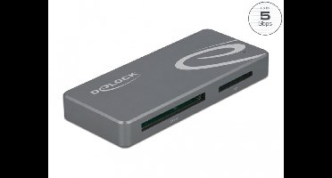 USB Type-C-kaartlezer voor CFast- en SD-geheugenkaarten + USB-hub met Type-A en USB Type-C-poort