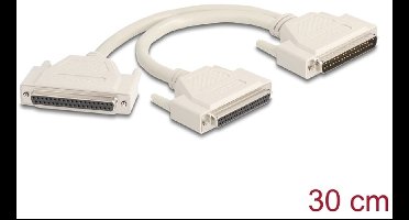 Delock Adapter Y-Cable Splitter D-Sub 37 pin male to 2 x D-Sub 37 pin female with screws 30 cm