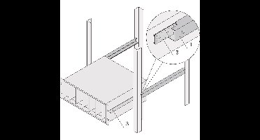 SCHROFF C-profiel adapter voor subracks gemonteerd in kasten, 175 mm