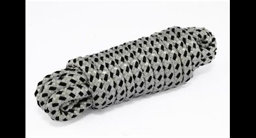 Hollex zwart wit polyester 16-strengs Landvast Ø14mm 10 meter