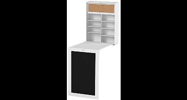 InnovaGoods® Woldy inklapbare wandtafel, bureau, bureau met schoolbord en plank, multifunctionele inklapbare tafel om aan te werken en ruimte te besparen.