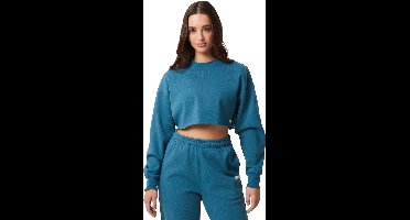 Björn Borg dames Studio oversized cropped crew - blauw