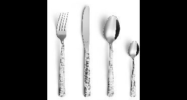 Amefa - LINEN 18/0 - 24-delige bestekset - voor 6 personen - zilverkleurig