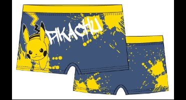 Pokemon zwembroek - Maat 140 - blauw met geel - Pokémon zwemshort