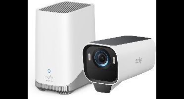 eufy Security S3 Pro Buitencamera met HomeBase 3 - Outdoorcam set - 4K Ultra HD resolutie, MaxColor Vision™ technologie, Zonne-energie met SolarPlus™ 2.0, Compatibel met Apple HomeKit, Alexa en Google Assistant
