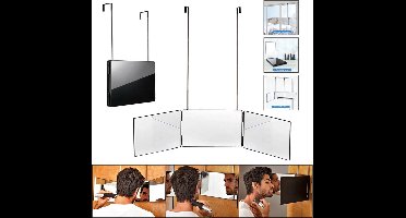 IBBO Shop - Self Cut Spiegel - 360° Draaibare Spiegel - Drieluik Ontwerp - Zelf Knippen, Make-up, Kapsel Styling en Scheren - Compact en Opvouwbaar - Spiegel om haar te knippen