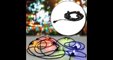 Lichtketting IP44 E27 8,6m max. 7x10W 230V Zwart