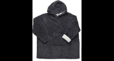 Home deco factory| Hoodie Deken - dames - heren - antraciet - Snuggle