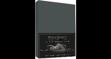 Excellence Katoen Satijn Topper Hoeslaken 180x210cm + 15cm - Antraciet