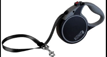 KONG Terrain Rollijn – Hondenriem – Met remsysteem - Tot 30 kg - M - 5 Meter - Zwart