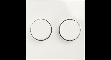 ION V1 J1 centraalplaat voor duo dimmer wit knopbediening