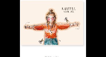 knuffel om uit te knippen wenskaart