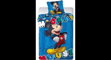 Disney - Mickey Mouse - Dekbedovertrek - 140x200 Cm - Eenpersoons - Polyester.