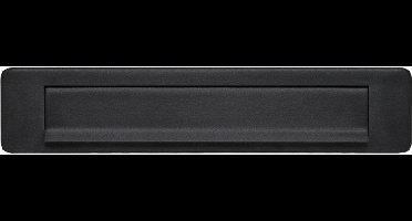 Oxloc Briefplaat RVS Zwart Recht 350X73X8.5mm - 1219636