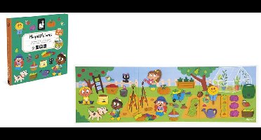 Janod - Magneti Stories De Moestuin – Educatieve Magneetset Met 30 Magneten – Magneetboek - Fantasierijk Speelgoed - Geschikt Voor Kinderen Vanaf 3 Jaar