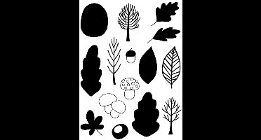 Transparante stempels bos 14x18 cm - Artemio