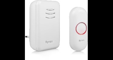 Byron DBY-22312 - Deurbel Draadloze set - 150m Bereik - IP44 waterdicht - Wit