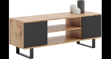 Focus RTV kast 135 cm - loft eiken craft/zwart