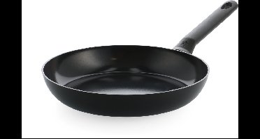 BK Enjoy Koekenpan 28cm - PFAS-vrije antikleeflaag - Hapjespan inductie - Keramische pan - Ovenbestendig tot 160°C - Koudgrepen - Zwart