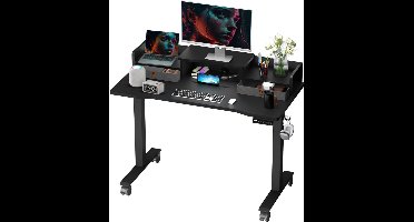 ApexArte® Zit Sta Bureau Elektrisch - Game Bureau - Verstelbaar - Zwart