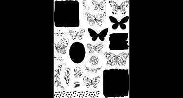 Transparante stempels vlinder - 14x18 cm - Artemio