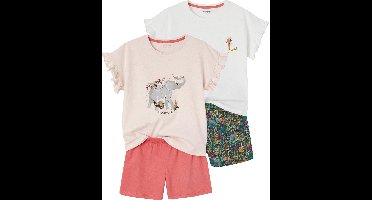 Vertbaudet Set met 2 meisjespyjama's Basics "Wild"