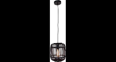 Various Woven Hanglamp- 1 lichts- Ø22 cm- Bamboe- Zwart