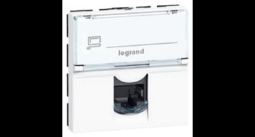 Legrand Mosaic connector cat.6A RJ45 2 modules - wit (076574) per 10 stuks