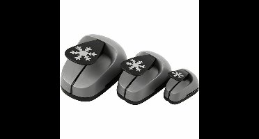 Ponsen Set - IJskristal Figuurponsen - Decoratieponsen Voor Papier & Dun Karton - DIY Scrapbooking & Kaarten Maken - 3 Formaten - Makkelijk Te Gebruiken Voor Hobby & Creatieve Projecten