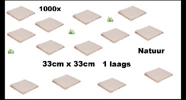 1000x BIO servetten 33cm 1 laags natuurlijke kleur - servet diner eten festival snack carnaval festival evenement