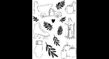 Transparante stempels handschoen 14x18 cm - Artemio